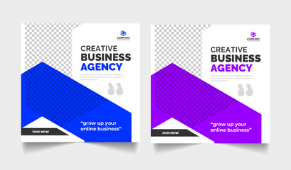 creative business digital marketing agency and creative social media post template design