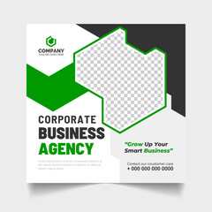 corporate social media post and business agency banner layout template