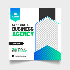 Corporate social media post template and corporate business digital marketing agency