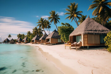 Beach Resort with Palm Trees
