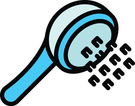 recommend clip art: Shower head bathroom icon. Outline Shower head bathroom vector icon for web design isolated on white background color flat