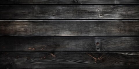 Wood panel texture black board background copy space, AI Generated
