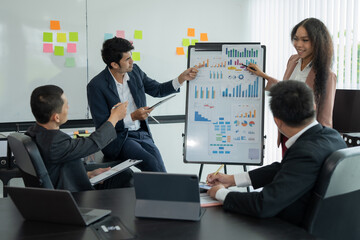 Asia business meeting   consultations of business people in the company's meeting room. 