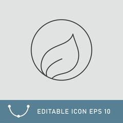 eco icon with solar panel isolated in minimal style. Linear ecology icons. Environmental sustainability simple symbol. Editable stroke EPS 10