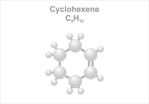 Simplified scheme of the cyclohexene molecule.