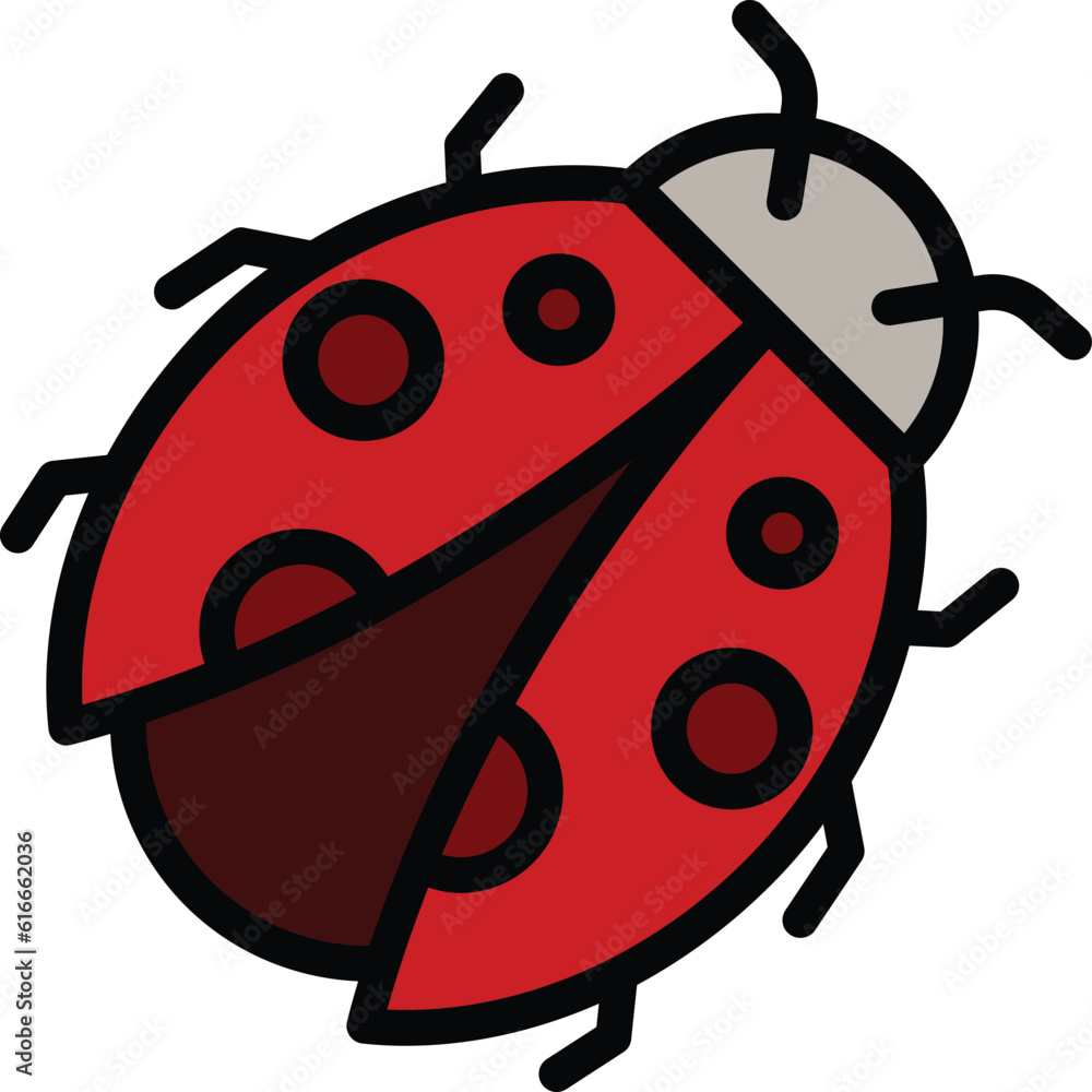 Poster ladybird wild icon. outline ladybird wild vector icon for web design isolated on white background co