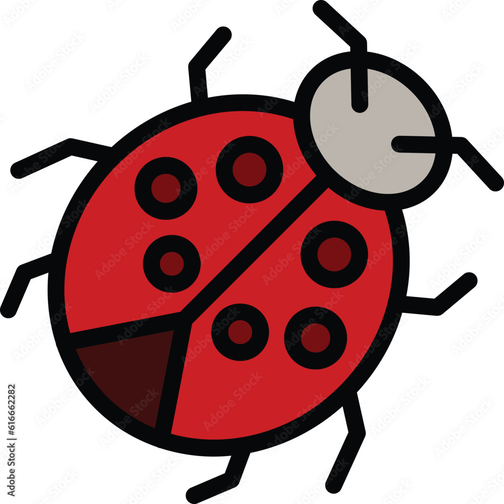 Poster ladybird spring icon. outline ladybird spring vector icon for web design isolated on white backgroun