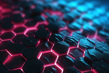 Fototapeta premium abstract background with hexongon polygon