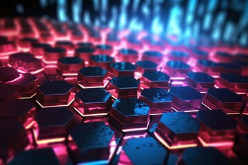 Obraz premium abstract background with hexongon polygon