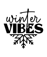 winter vibes svg design