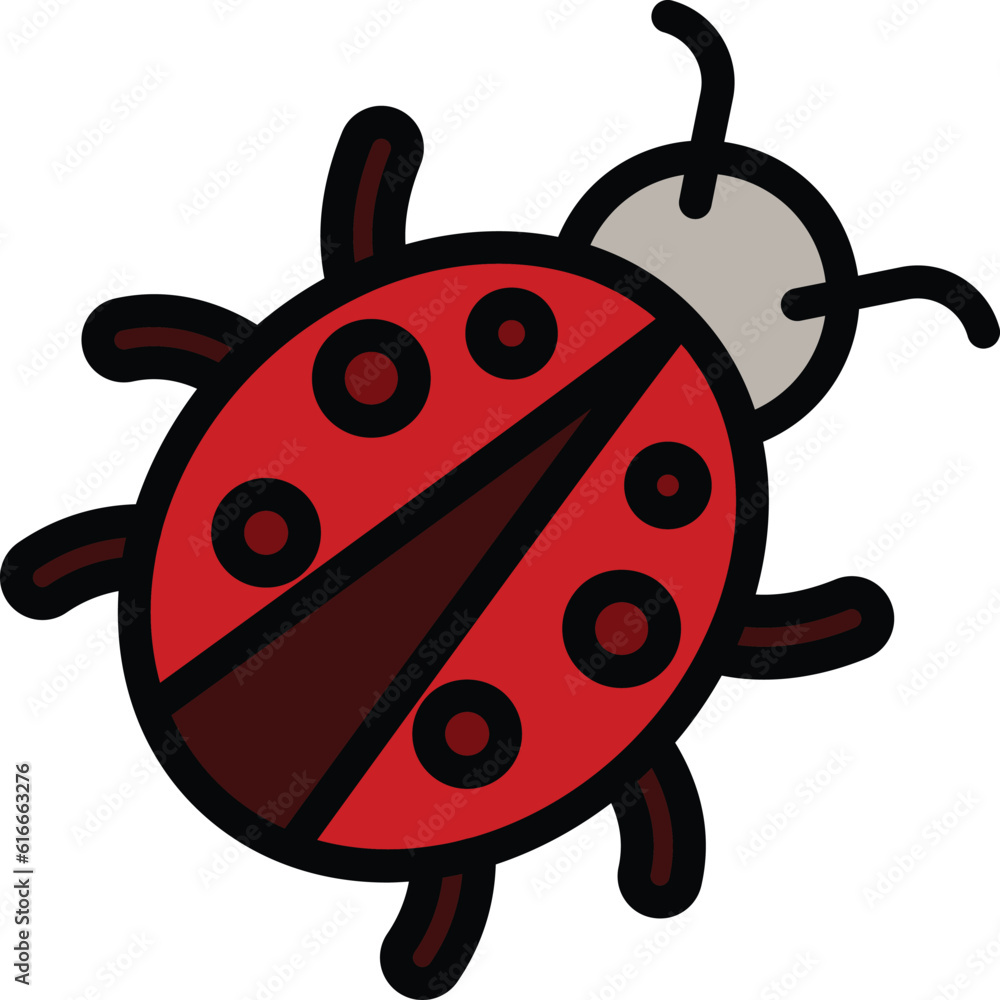 Poster ladybird zoo icon. outline ladybird zoo vector icon for web design isolated on white background colo