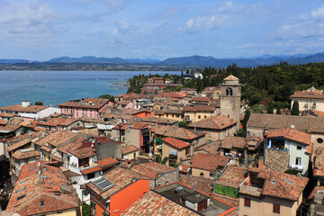 Fototapeta na wymiar view of the town of Sirmione, Lago Maggiore, Italy