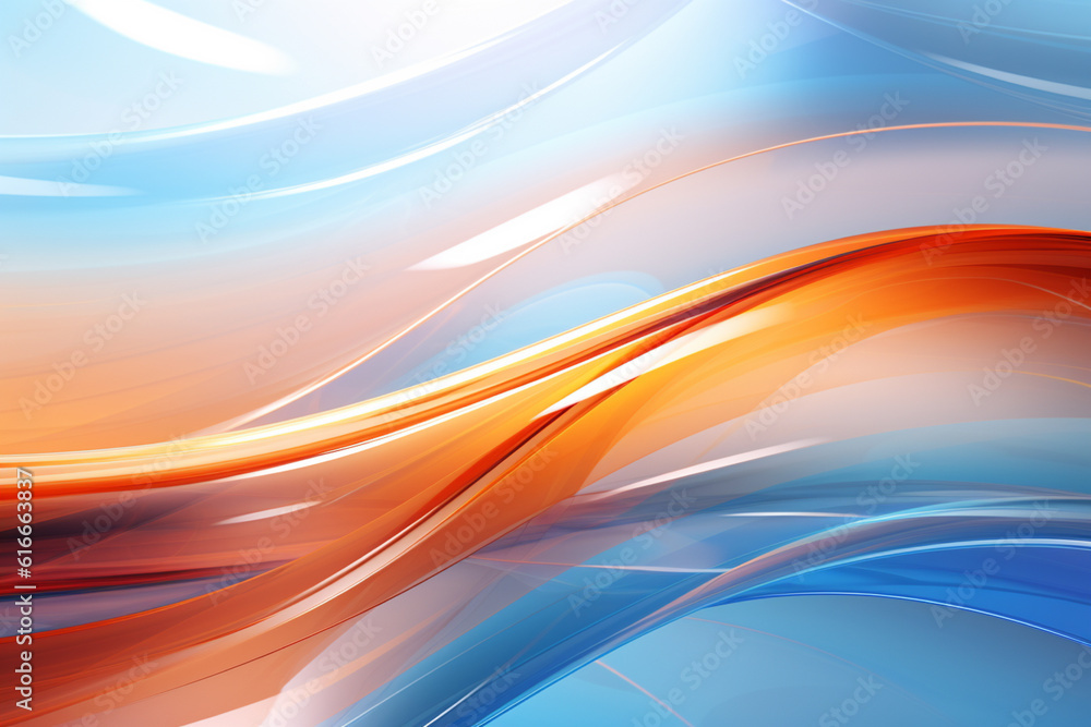 Poster abstract wavy colorful background. smooth colored waves and lines. generative ai