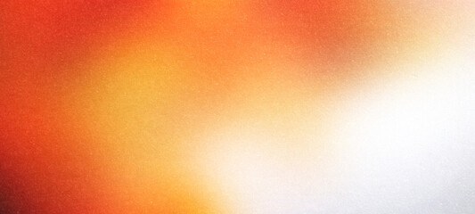 Fototapeta Orange white gradient background, grainy texture smooth color gradient noise texture, copy space obraz