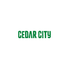 Cedar City logo or wordmark design