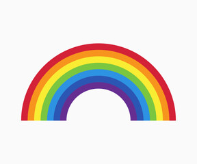 Rainbow vector icon. Colorful rainbow icon