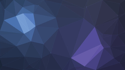 Obraz premium Blue Purple Dark Abstract triangle low poly pattern with same tone line mesh and connected dots, polygonal geometric color, Technology concept background, Vector for Web, Mobile Interfaces or Print
