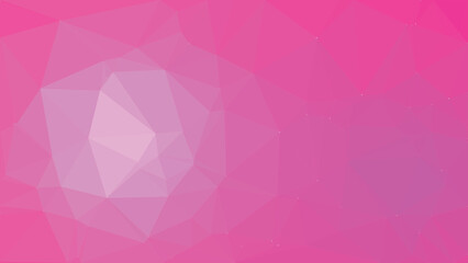 Obraz premium Shocking Pink Abstract triangle low poly pattern with same tone line mesh and connected dots, polygonal geometric color, Technology concept background, Vector for Web, Mobile Interfaces or Print