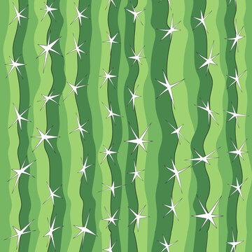 cactus pattern texture mexican saguaro sharp tile travel vector plant seamless background prickly pear close up