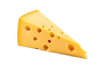 Cheese isolated on transparent background. Generative AI.