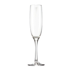Champagne flute isolated on transparent background. Generative AI.