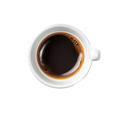 Coffee americano isolated on transparent background. Generative AI.