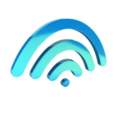 Wi-fi symbol isolated on transparent background. Generative AI.