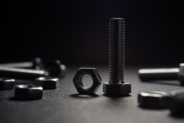 Background of many metal screws