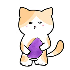 Obraz na płótnie Canvas cat with a potato
