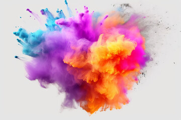Fototapeta na wymiar Color Powder Explosion - Abstract Powder Splatted Background
