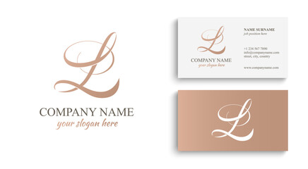 L logo. L letter logo template elements. personal monogram. Vector elegant logo. letter L logo design letter L luxurious - obrazy, fototapety, plakaty