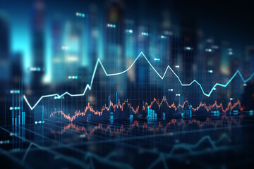 Perspective view of stock market growth