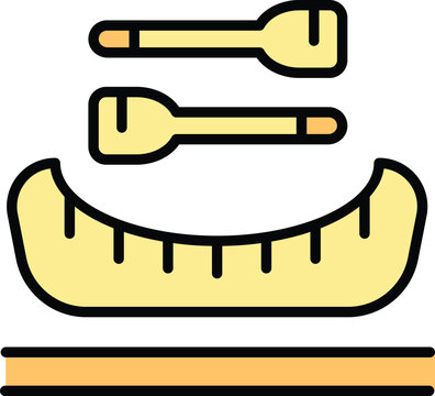 recommend clip art: Gondola boat icon outline vector. Italy venice. Italian gondolier color flat