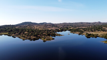 Obraz premium Embalse de Alpotrel-San Vicente de Alcántara-Valencia de Alcántara-Caceres-Extremadura