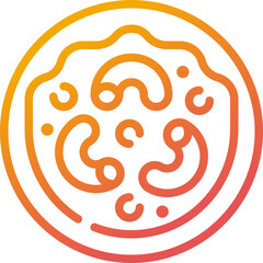 macaroni gradient line icon