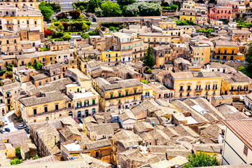 Architecture of Modica in Val di Noto, southern Sicily, Italy