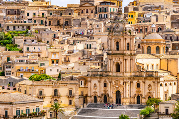 Architecture of Modica in Val di Noto, southern Sicily, Italy