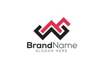 Letter W arrow elevated logo design vector template