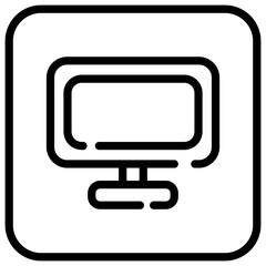 monitor line icon 2