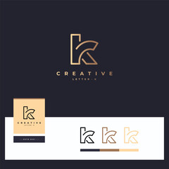 Letter k Logotype vector designs
