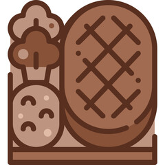 steak two tone icon