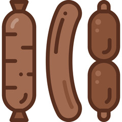 sausage two tone icon