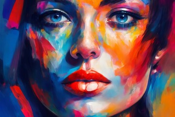 Emotional Portraits: Abstract Artistry Evoking Human Emotions - capturing the depth of emotions through bold brush strokes, vibrant colours, and unconventional compositions