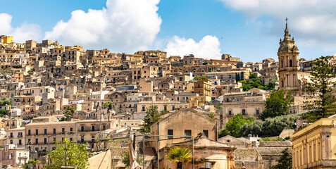 Architecture of Modica in Val di Noto, southern Sicily, Italy