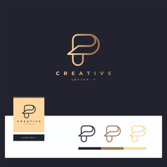 Letter p logotype designs