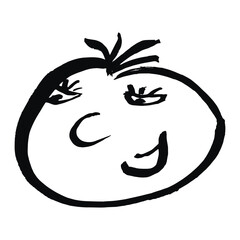 Smile icon vector. Face emoticon sign joy