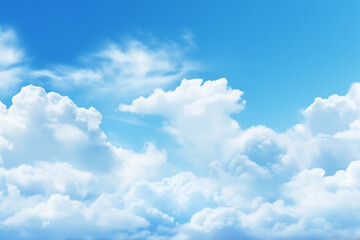 Naklejka na ściany i meble blue sky with white cloud landscape background