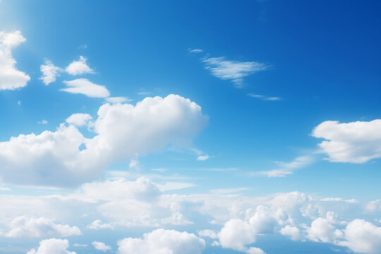 blue sky with white cloud landscape background style 2