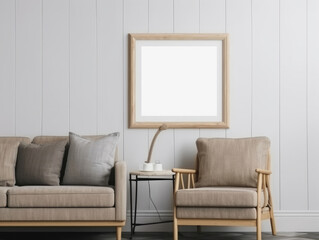 Mockup Frame In Farmhouse Living Room , Mockups Design 3D, HD