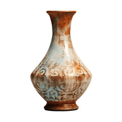 Ceramic vase isolated on transparent background 